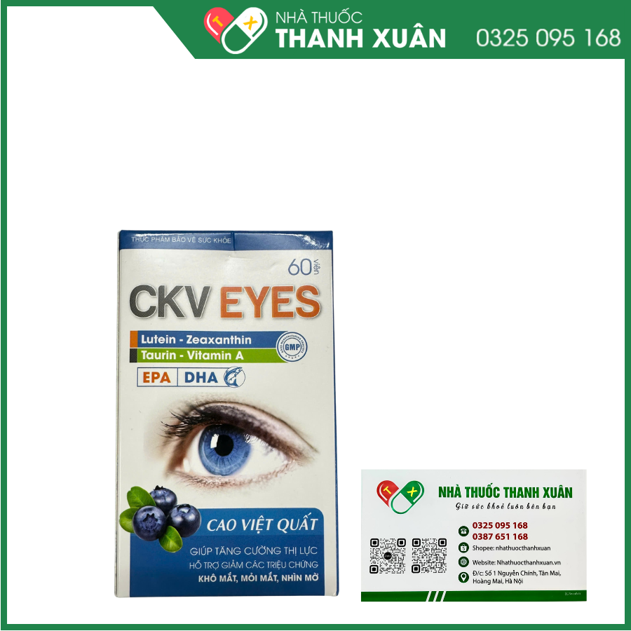 CKV Eyes - Tăng cường thị lực, hỗ trợ giảm khô mắt, mỏi mắt
